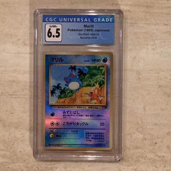 Pokemon Marill 1999 Southern Islands Japanese Promo Reverse Holo CGC 6.5 - Picture 7 of 7
